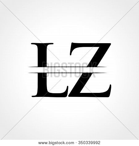 Initial Lz Letter Logo Design Vector Template. Abstract Black Letter Lz Logo Design