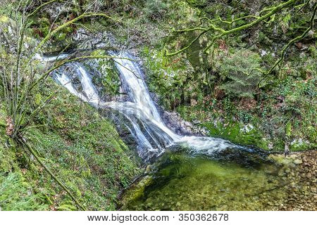 Famous Elisabethen Waterfall In Oppenau In The Black Forest Region In Germany