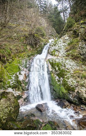Famous Elisabethen Waterfall In Oppenau In The Black Forest Region In Germany