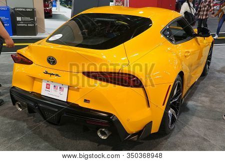 Philadelphia, Pennsylvania, U.s.a - February 9, 2020 - The Rear View Of The Nitro Yellow Color Of 20
