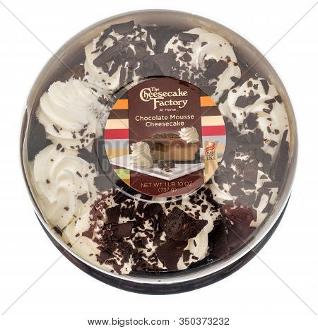 Winneconne,  Wi - 11 February 2020:  A Package Of The Cheesecake Factory Chocolate Mouse Cheesecake 