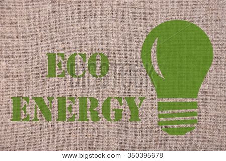 Eko Energy. Lettering Concept Made On Linen