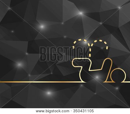 Art Composition Of Line Drawing Silhouette Background.
