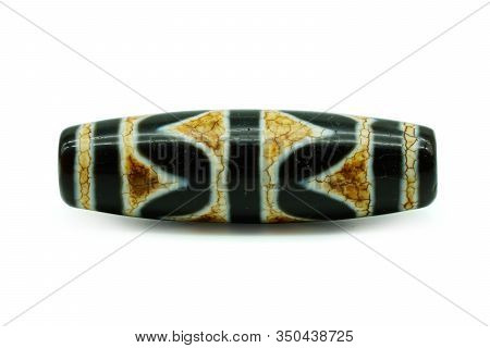 Necklace And Pendant Amulet Dzi Bead Tibet Style. Ancient Rare Etched Agate Pendant Separated With O