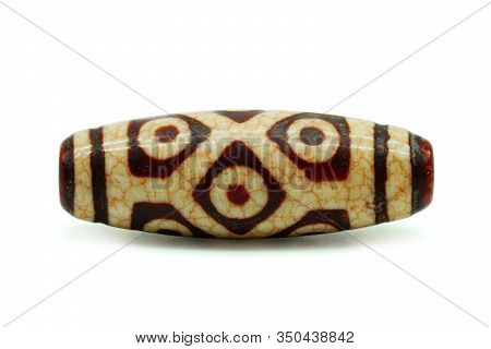 Necklace And Pendant Amulet Dzi Bead Tibet Style. Ancient Rare Etched Agate Pendant Separated With O
