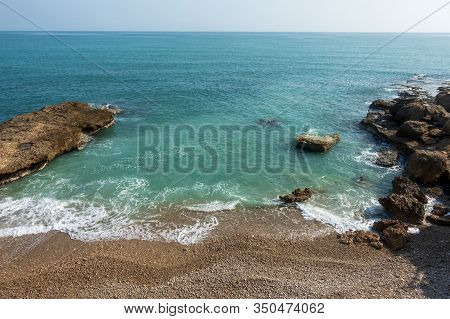The Coast In Vinaroz On A Clear Day, Costa Azahar