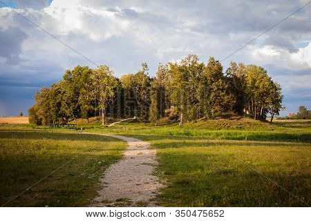 Upyte Mound (cicinskas Hill), Famous Geological Landmark In Panevezys District, Lithuania