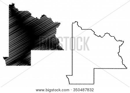 Gunnison County, Colorado (u.s. County, United States Of America,usa, U.s., Us) Map Vector Illustrat