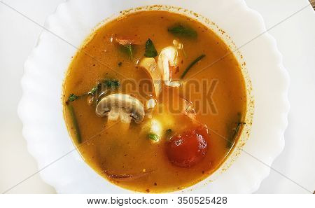 The Portion Of Tom Yum - Famous Thai Soup.