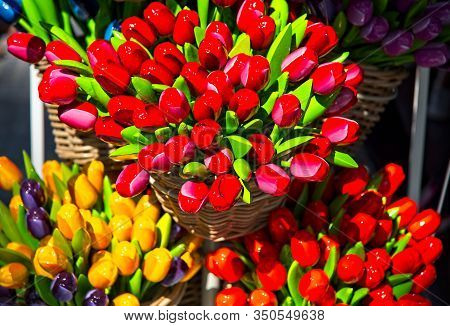 Bright Wooden Tulips