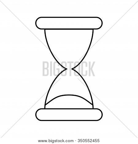 Vintage Hourglass Sandglass Timer Or Clock Flat Vector Icon For Apps And Websites.