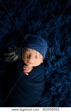 Lovely Newborn Baby Boy Sleeping