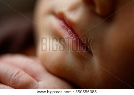 Newborn Baby Macro Lips