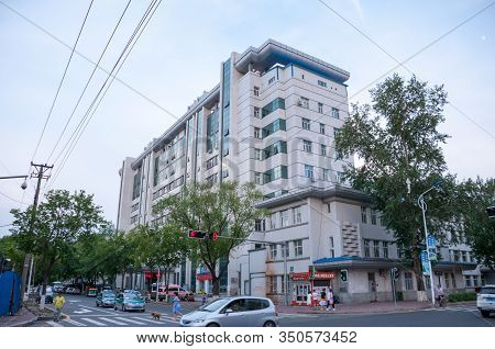 China, Heihe, July 2019: Streets Of The Chinese City Of Heihe In Summer
