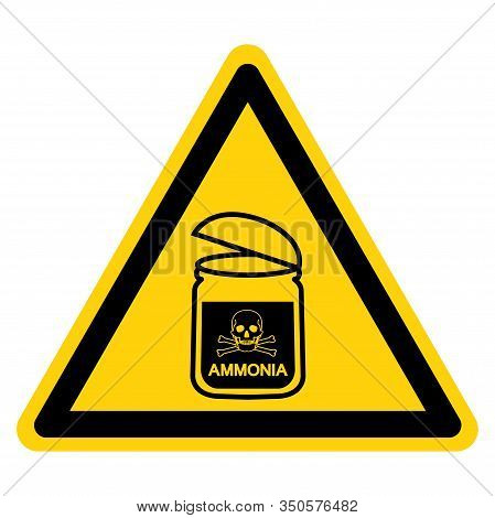 Danger Ammonia Symbol Sign ,vector Illustration, Isolate On White Background Label. Eps10