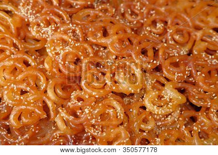Top View Of Indian Snack Display For Sale, Jilapi