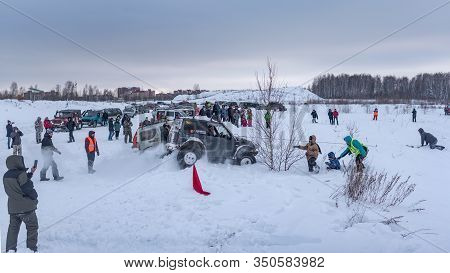 Russia, Novosibirsk-january 20, 2020 4x4 All-wheel Drive Suv 