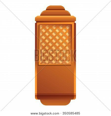 Wood Elevator Cabine Icon. Cartoon Of Wood Elevator Cabine Vector Icon For Web Design Isolated On Wh