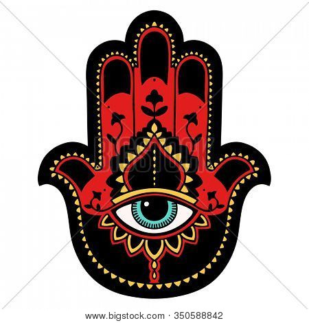 tattoo in traditional style of a hamza