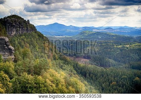 Pravcicka Brana Natural Landscape From Czech Republic