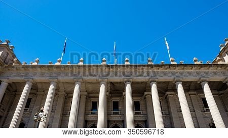 Melbourne Parliament At The Spring Street In Australia
