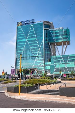 Pretoria, South Africa, 29th January - 2020: Glass Facade Of Modern Hotel And Conference Venue.