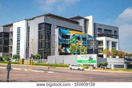 Pretoria, South Africa, 29th January - 2020: Brazilian Embassy Building With Colourful Painted Facad