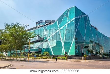 Pretoria, South Africa, 29th January - 2020: Glass Facade Of Modern Hotel And Conference Venue.
