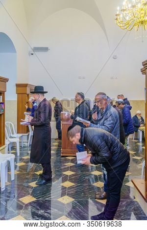 Tiberias, Israel - February 10, 2020: Jewish Prayers At The Tomb Of Rabbi Meir Baal Hanes (the Mirac