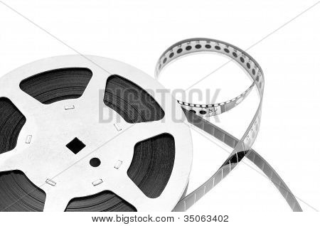 Vecchio Film Strip isolata On White Background