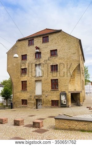 Haderslev, Denmark - June 26, 2019: Historic Mill, Now Theater In Haderslev, Denmark
