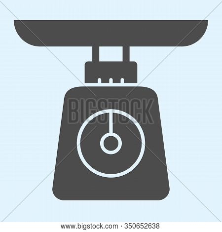 Weight Scales Solid Icon. Domestic Weighing Scale Machine. Home-style Kitchen Vector Design Concept,