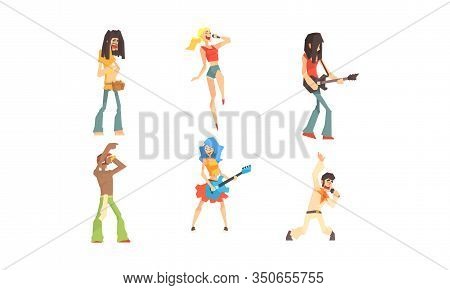 Musicians People Characters Collection, Musicians And Singers Of Different Genres Vector Illustratio