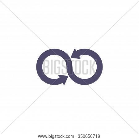 Infinity Sign Icon On Background For Graphic And Web Design. Creative Illustration Concept Symbol Fo