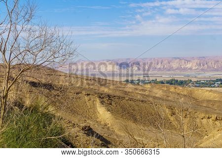 View Of Paran And The Arava Desert Landscape From Paran Lookout, Southern Israel