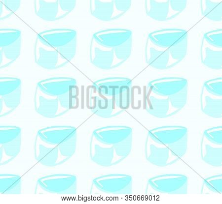 Four Ice Cubes Melting Set As A Seamless Repeating Backgropund Pattern