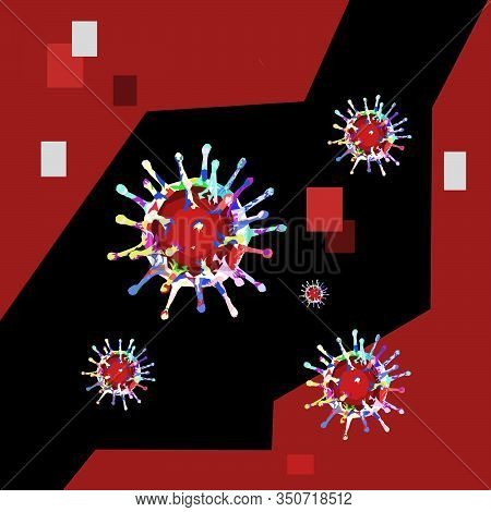 Simple Design Of Illustration Corona Virus In Wpap Or Pop Art Style