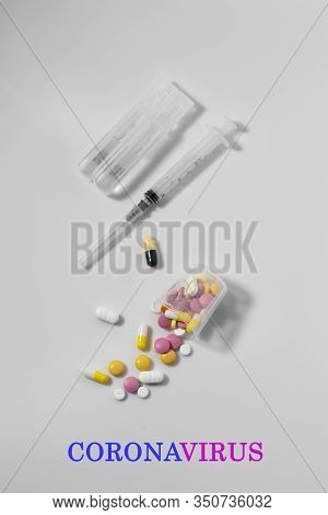 Coronavirus Treatment Concept. 2019 Nkov Coronavirus Originating In Wuhan, China.