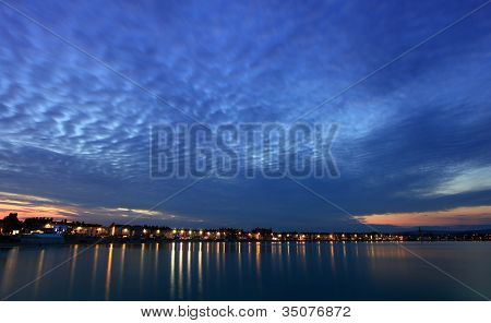 Tramonto di Weymouth nel Dorset in Inghilterra