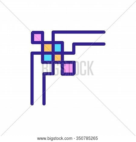 Border Corner Frame Is The Vector Icon. Thin Line Sign. Isolated Contour Symbol Illustration