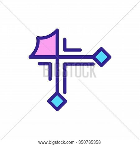Border Corner Frame Is The Vector Icon. Thin Line Sign. Isolated Contour Symbol Illustration