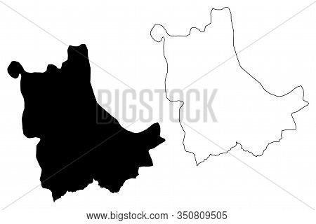 Kavadarci Municipality (republic Of North Macedonia, Vardar Statistical Region) Map Vector Illustrat