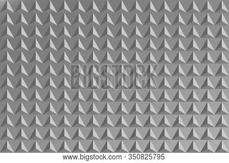 Vector Illustration. Volumetric Pyramids. Monochrome Background. Geometric Figures. Abstract Backgro