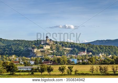 Trencin Castle Is A Castle Above The Town Of Trencin In Western Slovakia.