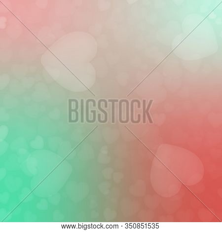 Abstract Glowing Blurred Background, Heart Bokeh Abstract Background Vector Heart Design.