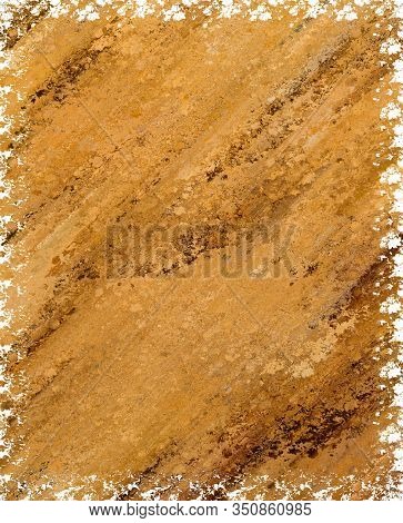 Wind Swept Brown Background With White Border.
