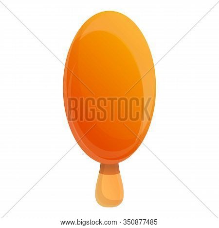 Creamy Popsicle Icon. Cartoon Of Creamy Popsicle Vector Icon For Web Design Isolated On White Backgr