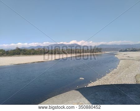 Landscape View Of River Beas Hamirpur Himachal Pradesh India