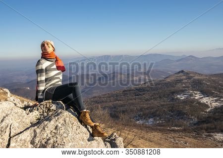 Traveling Outdoor Hiking Walking Nature. Traveling In Nature. Travel Outdoor Backpacking Nature. Nat
