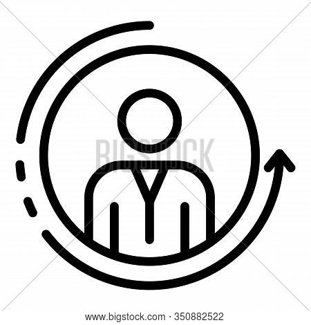 Self Learning Icon. Outline Self Learning Vector Icon For Web Design Isolated On White Background